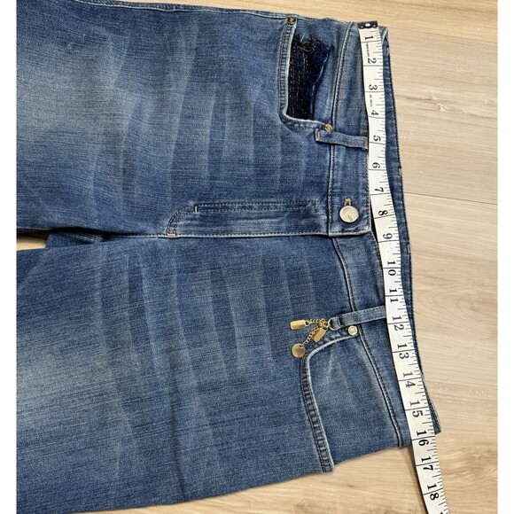 Escada Women’s Bootcut Jeans Embellished 40/10 30-31x34 Vintage - Picture 15 of 16
